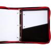 imageMead Zipper Binder with Expanding File 3 Ring Binder 112quot Red 72196Red
