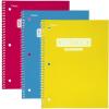 imageMead Spiral Notebook 1 Subject College Ruled Paper 70 Sheets 1012quot x 712quot Plastic Color Selected For You 1 Count 07178YellowBlueRed