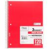 imageNotebook Spiral 3 Subject 120 Ct Pack of 3