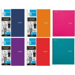 imageMead 06208 Wirebound 5Subject Notebook College Rule 11 x 8 12 200 Sheets Assorted