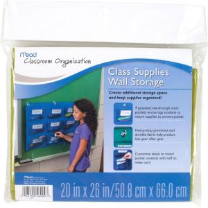 imageMead School Supplies Wall Storage 9 Pockets Blue 72344Green