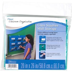 imageMead School Supplies Wall Storage 9 Pockets Blue 72344Teal