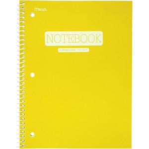imageMead Spiral Notebook 1 Subject College Ruled Paper 70 Sheets 1012quot x 712quot Plastic Color Selected For You 1 Count 07178Color Selected For You