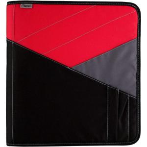 imageMead Zipper Binder with Expanding File 3 Ring Binder 112quot Red 72196Red