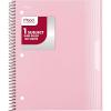 imageMead Spiral Notebook 1 Subject Wide Ruled Paper Plastic Cover 8quot x 1012quot 100 Sheets Pastel Pink 930092B