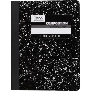 imageMead Composition Notebook College Ruled Paper 712quot x 934quot 100 Sheets Black Marble 09932