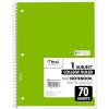 imageMead Spiral Notebooks 6 Pack 1Subject College Ruled Paper 1012 x 8 70 Sheets per Notebook Assorted Colors 73065