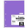 imageMead Spiral Notebooks 6 Pack 1Subject College Ruled Paper 1012 x 8 70 Sheets per Notebook Assorted Colors 73065
