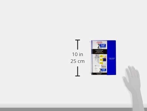 imageMead Spiral Notebook College Ruled 2 Subject 6 x 95 Inches 100 Sheets Assorted Colors 18 Pack 06180 Office Product