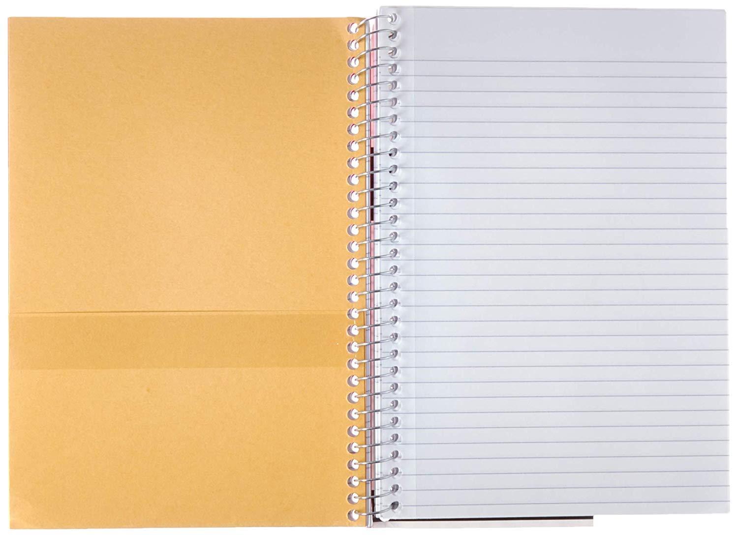 imageMead Spiral Notebook College Ruled 2 Subject 6 x 95 Inches 100 Sheets Assorted Colors 18 Pack 06180 Office Product