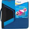 imageMead 2 Inch Zipper Binder with Handle Includes Interior and Exterior Pockets Blue 72763Blue