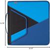 imageMead 2 Inch Zipper Binder with Handle Includes Interior and Exterior Pockets Blue 72763Blue