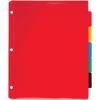 imageMead Tab Dividers with Pocket 3 Hole Punch Fits 3 Ring Binder Assorted Colors 5 Pack 200381 Pack