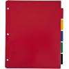 imageMead Tab Dividers with Pocket 3 Hole Punch Fits 3 Ring Binder Assorted Colors 5 Pack 200381 Pack