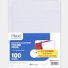 imageMead Loose Leaf Paper Notebook Paper College Ruled Filler Paper Reinforced 8 x 105 100 Sheets 15008Pack of 1
