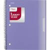 imageMead Spiral Notebook 1 Subject Wide Ruled Paper Plastic Cover 8 x 1012 100 Sheets Pastel Blue 930092GPastel Lilac