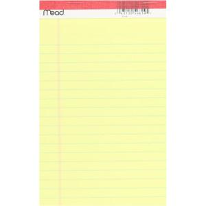 imageACCOMEAD 50CT 5x8 YEL Legal Pad Canary 59614