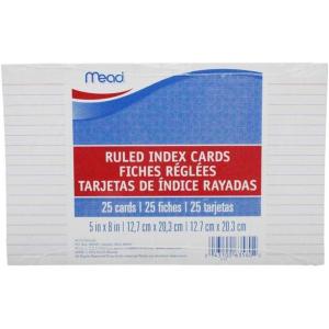 imageMd 5x8 Ruled Index Cards Size 1ct Mead 5x8 Ruled Index Cards 25ct