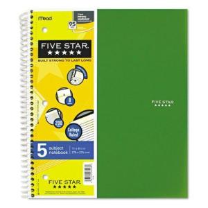 imageMead  Five Star Wirebound Notebook College Rule Letter White 200 SheetsPad  Sold as 2 Packs of  1    Total of 2 Each