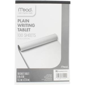 imageMead 6X9plain Writing Tablet Pack Of 6 70104 Paper