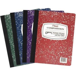 imageMead Composition Book 2Pack 100 sheets wide ruled assorted colors 09918