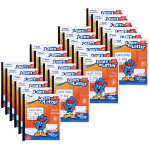 imageMead Learn to Letter Writing Book Education Printed Book Tablet  40 Sheets  10 in x 8 in  254 cm x 203 cm  24 Pack