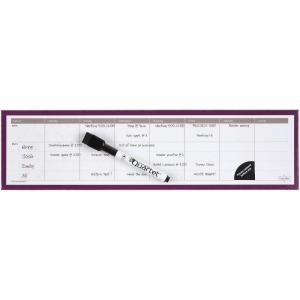 imageMead Organizher Write N Wipe Weekly Undated DryErase Calendar 15 x 4 Inches Coral 98129CORLPurple