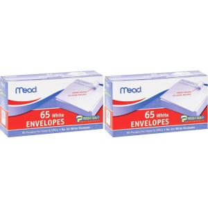 imageMead PressIt SealIt 6 34 White Envelopes 65 Count 7502865box Pack of 2