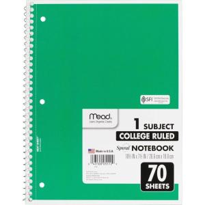 imageMead Spiral Paper Notebook 05512BD