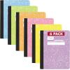 imageMead Composition Notebook Wide Ruled 75 x 975 Paper 100 Sheets Assorted Colors 6 Pack 950154Assorted Pastel