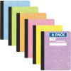 imageMead Composition Notebook Wide Ruled 75 x 975 Paper 100 Sheets Assorted Colors 6 Pack 950154Assorted Pastel