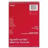 imageMead Products  Mead  SpellWrite Steno Book Gregg Rule 6 x 9 White 80 SheetsPad  Sold As 1 Each  Sturdy design has cardboard cover and wirebound top  Correct spellings of commonly misspelled words are printed on cover  Perforated pages for easy sheet removal