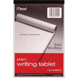 imageMeadWestvaco 70104 6 X 9 Plain Writing Tablet 100 Count