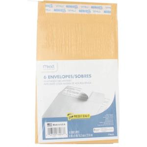 imageMeadWestvaco 76078 6 X 9 Heavyweight Kraft PressIt SealIt Envelopes 6 Count