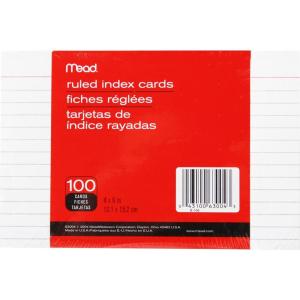 imageMead Ruled Index Cards MEA63004