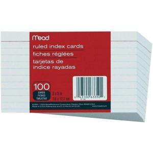 imageMeadwestvaco 63130 3 X 5 White Wirebound Ruled Index Cards 50 Count