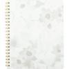 imageMead Spiral Notebook 9 x 11 160 Pages Hardcover West Village White Floral WV0059F