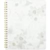imageMead Spiral Notebook 9 x 11 160 Pages Hardcover West Village White Floral WV0059F