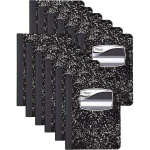 imageMead Square Deal Black Marble Memo Book 3 14 x 4 12 50 Sheets 12 Pack